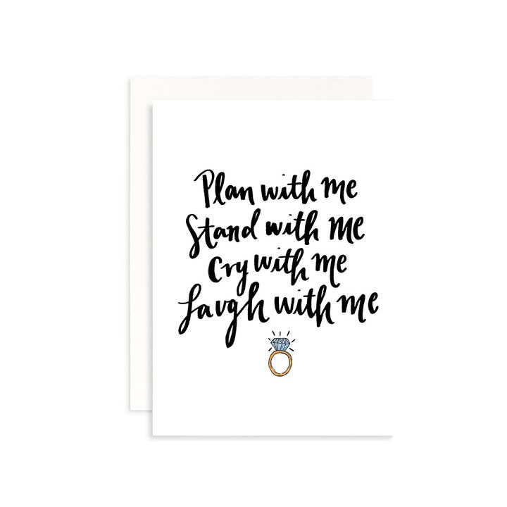 Bridal Party 'With Me' Greeting Card for wholesale by JesMarried