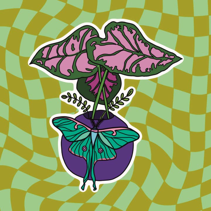 Vinyl klistermærke - Pink Luna for engroshandel hos Emmarose Heath Art