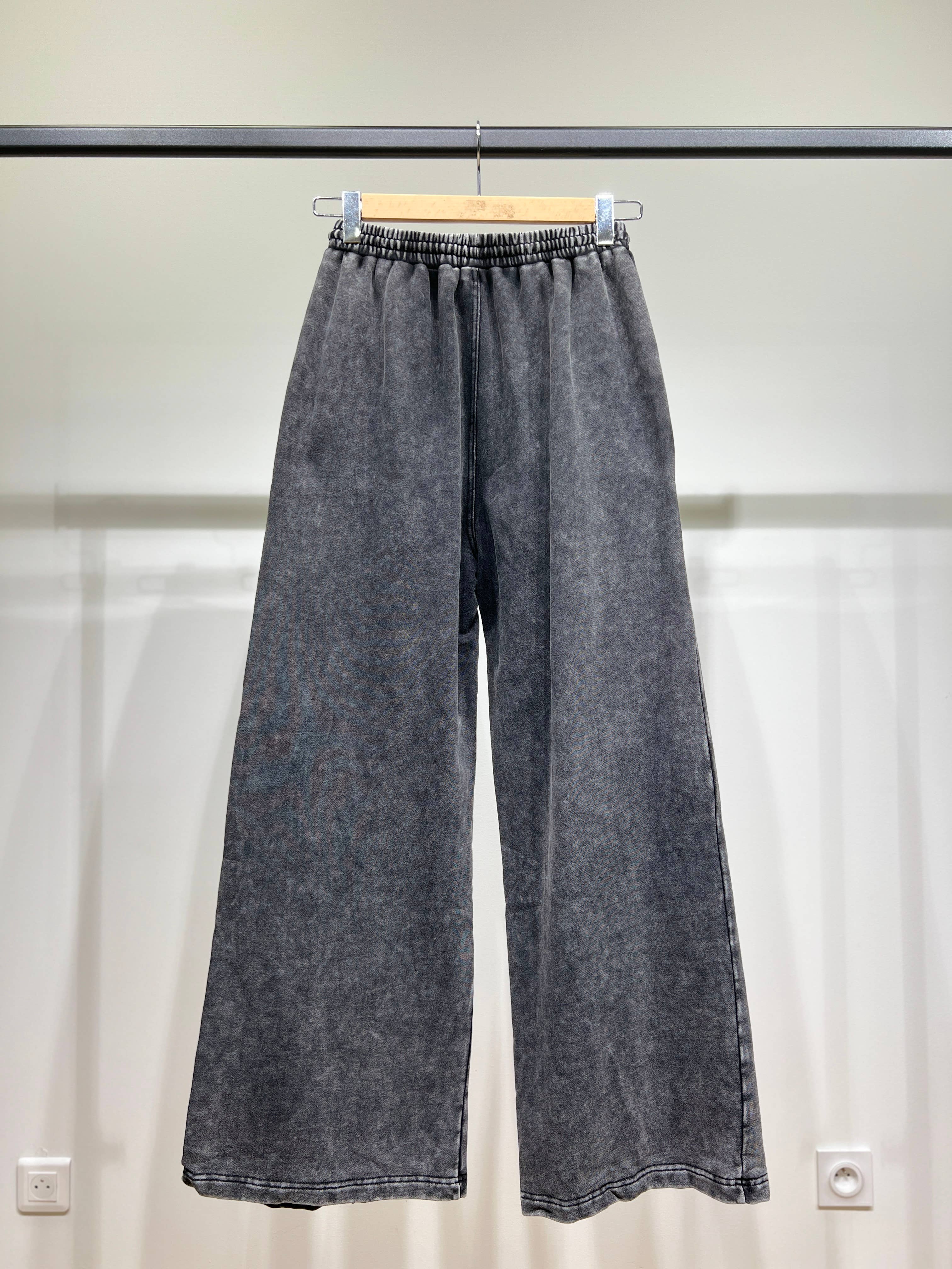 L'Emotion - Wholesale Pants - Women's - Wide-Leg Drawstring Pants in Washed Effect 100% Cotton6