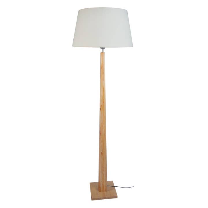 THOR - Lámpara de pie de madera recta natural y crudo para venta al por mayor de Tosel Shop