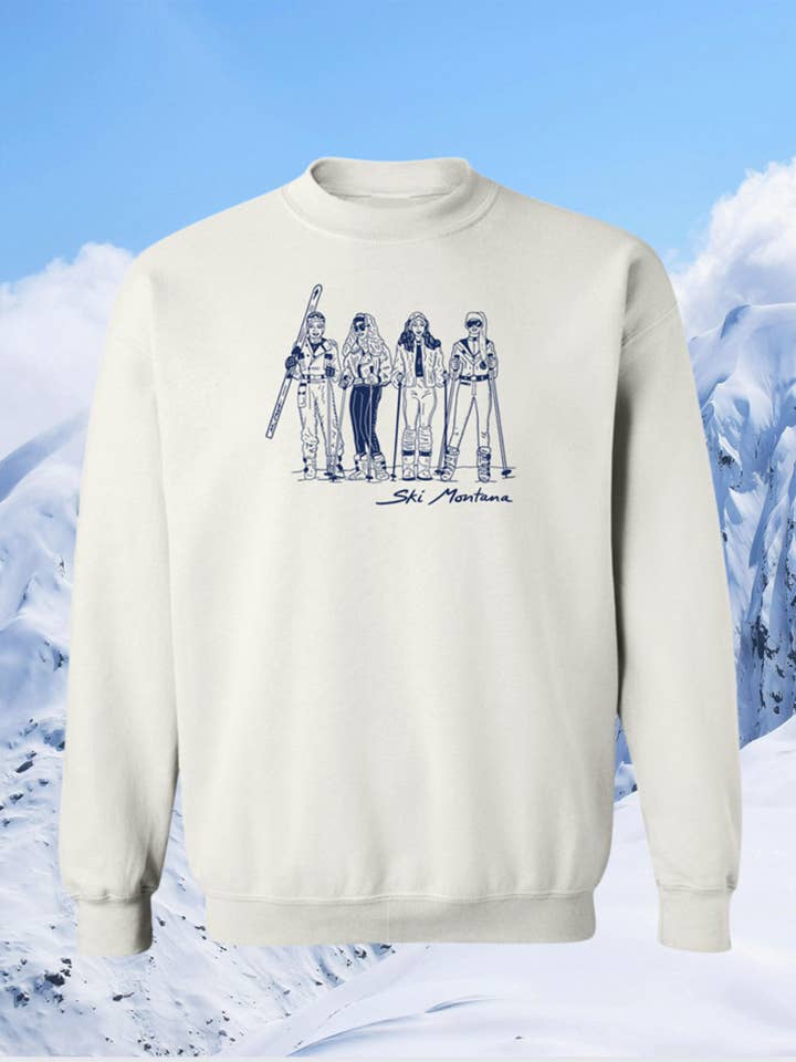 Ski Lady Gang Pull en Molleton Épais pour la vente par Intrigue Ink