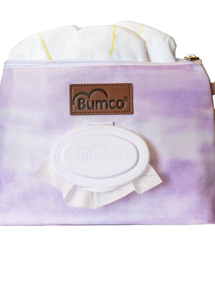 Bumco Diaper Clutch- Purple Tie Dye for wholesale by Bumco