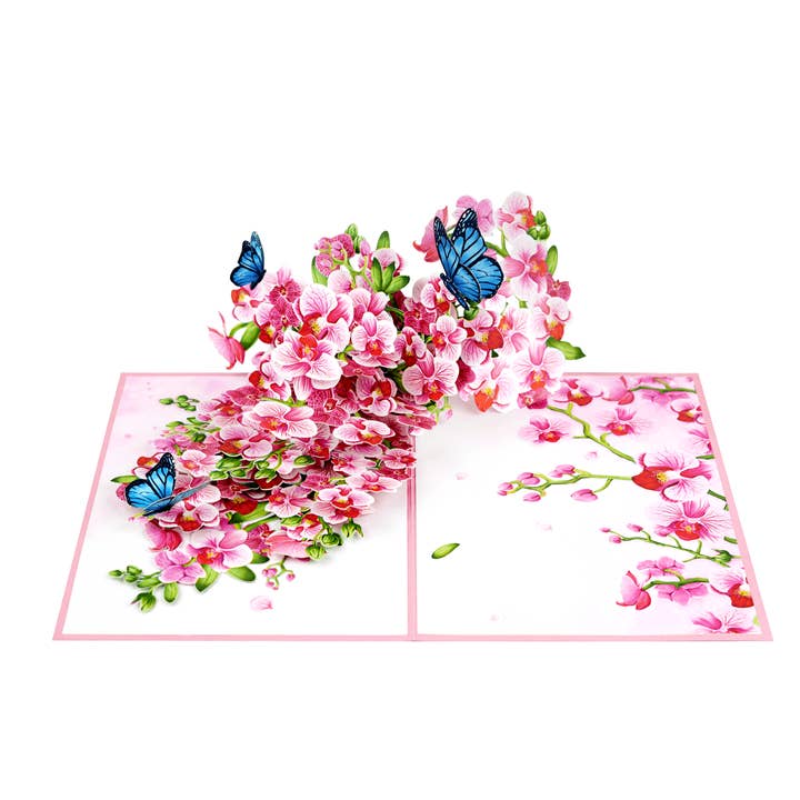 Wonder Paper Art - Wholesale Gewone wenskaart - POP-UP KAART MET ORCHIDEE3