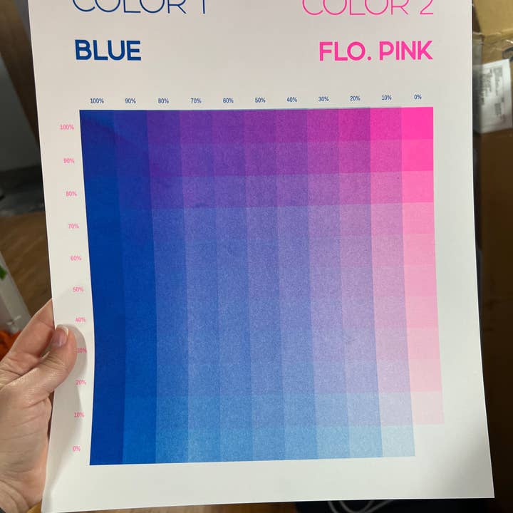 Risograph 2 Color Combo: One Print for wholesale by Punch Kiss Press