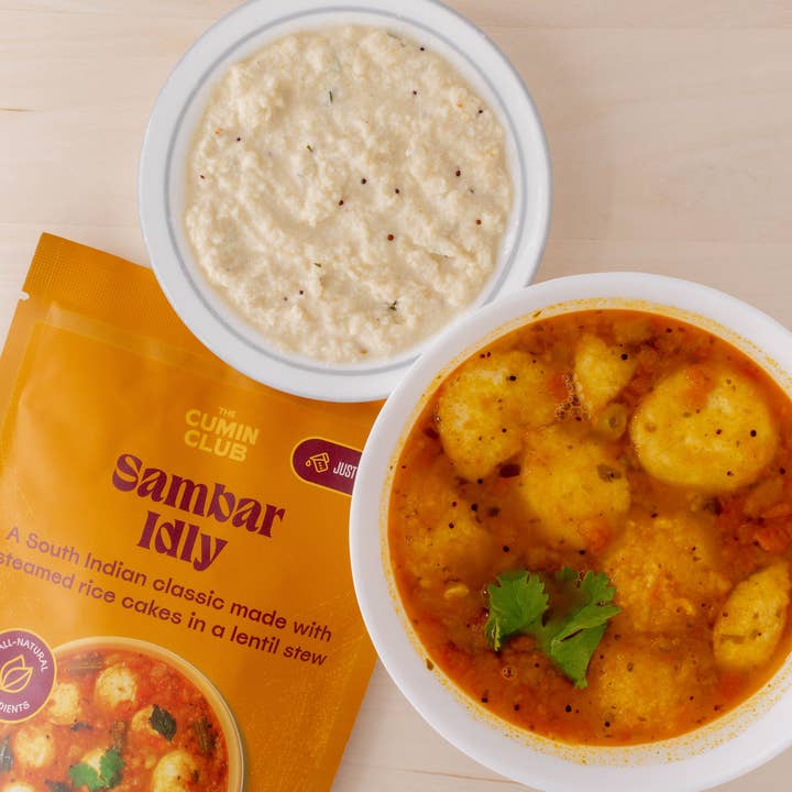 The Cumin Club - Wholesale Shelf Stable Prepared Meal - The Cumin Club Sambar Idly - Ready to eat Indian Meal2