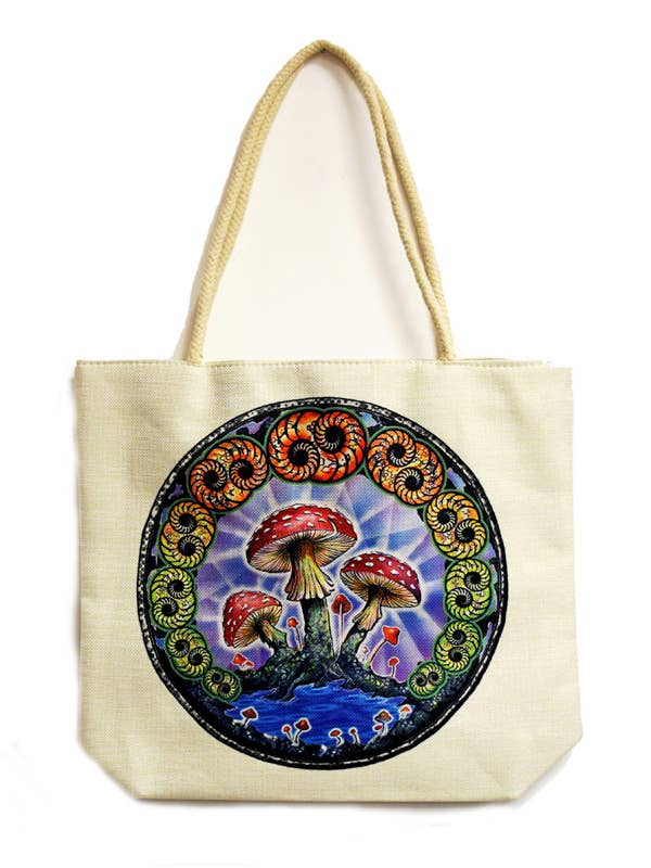 Mushroom Jute Bag for wholesale by Fantasy Gifts