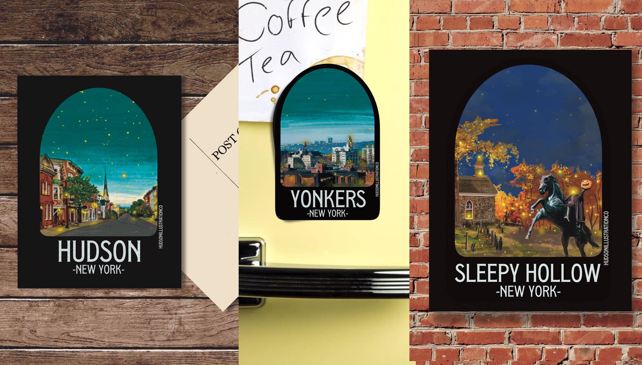 Hudson Illustration Co - About Town Co - Wholesale Sticker - Warren Vermont - Sticker/Magnet/Print/Postcard1