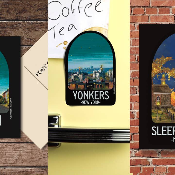 Hudson Illustration Co - About Town Co - Wholesale Sticker - Warren Vermont - Sticker/Magnet/Print/Postcard1