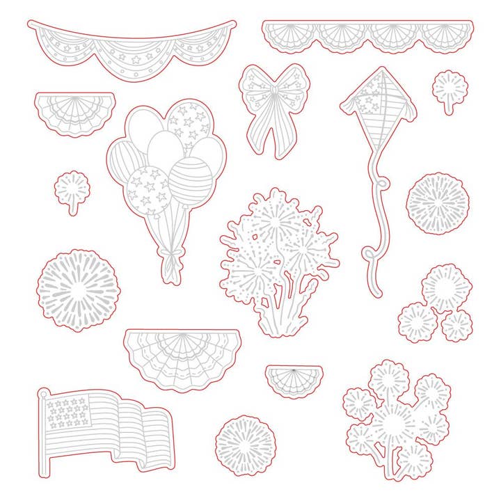 Big Pickup: Americana Add-on - Honey Cuts - Coordinating Dies for wholesale by Honey Bee Stamps