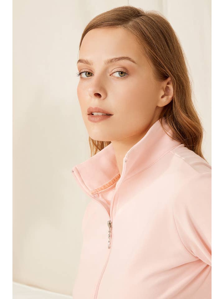 ENNA MODA – Großhandel Schlafanzug-Set – Damen – ULTRAWEICHES PINKES LOUNGEWEAR-PYJAMA-SET3