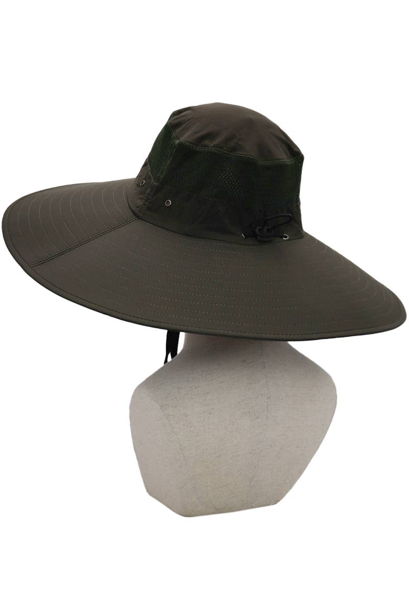 Cap Zone - Wholesale Vissershoedje - Dames - Boonie vissershoed van mesh met platte bovenkant en extra brede rand11