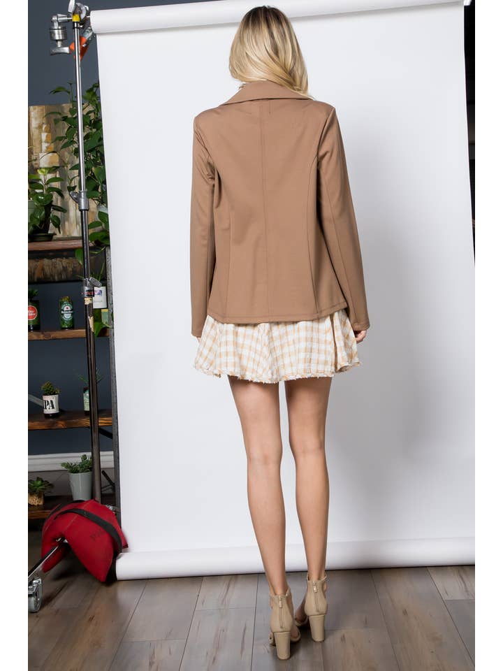 26 International - Wholesale Blazer - Women's - Ponte One Button Front /w Patch Pocket Blazer20