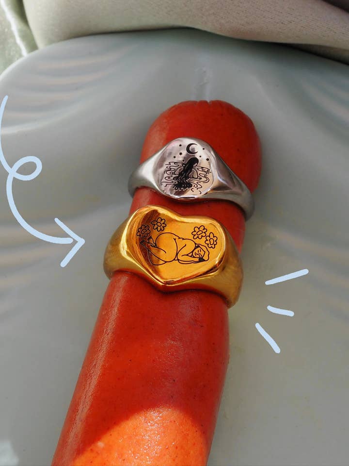 Sleepy Heart Emblem Ring for wholesale by ReesaBoBeesa