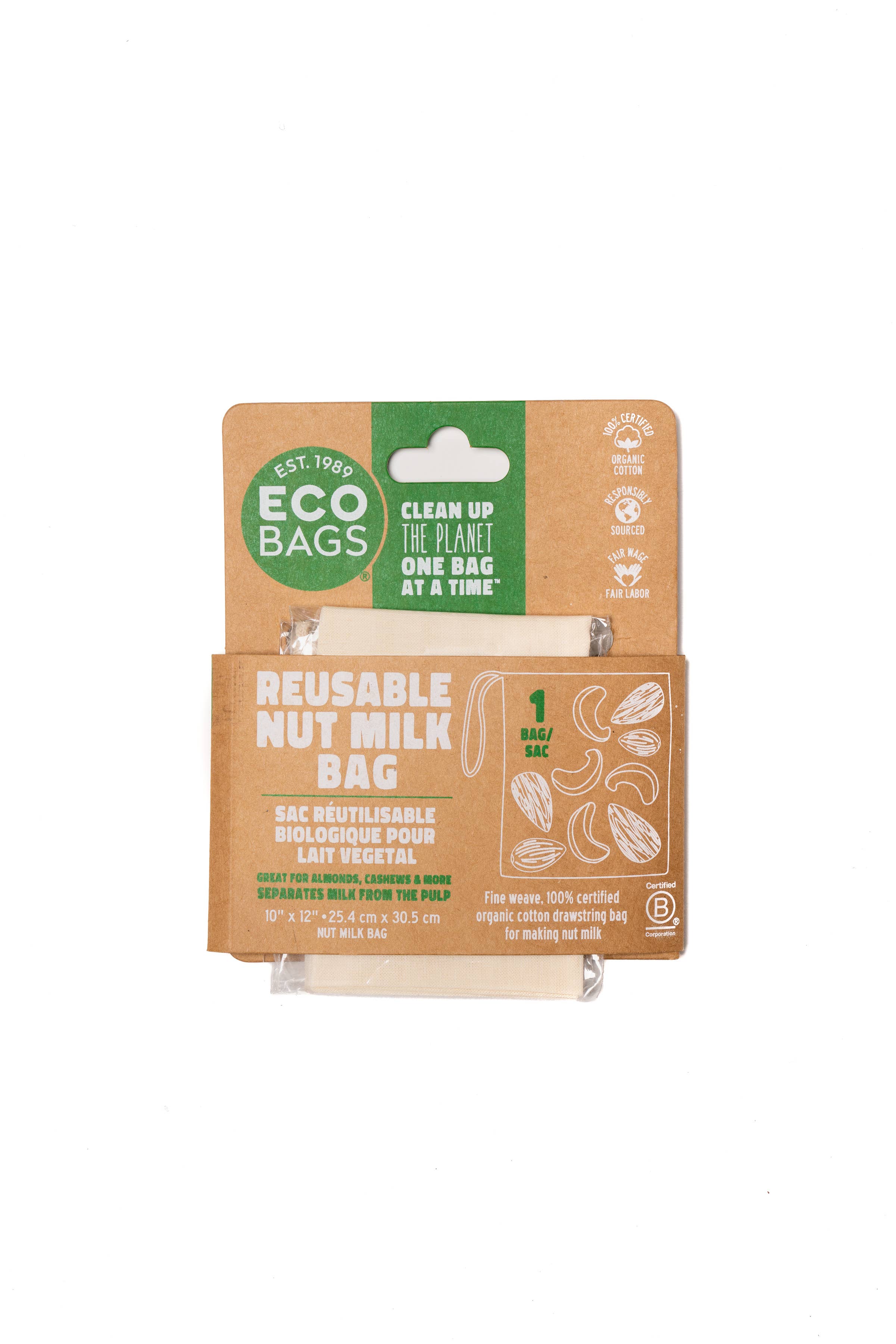 ECOBAGS – wholesale Cheesecloth – Packaged Organic Cotton Nut Milk Bag4