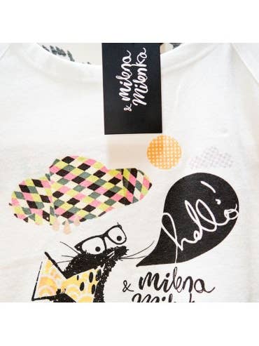 Bianco Maglietta Nuria la lontra in vendita all'ingrosso su Faire3