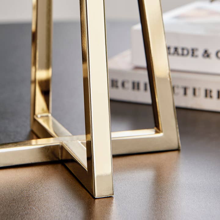 Danya B - Wholesale Candle Holder - Maeve Gold Pedestal Hurricane Candle Holders - Set of 211