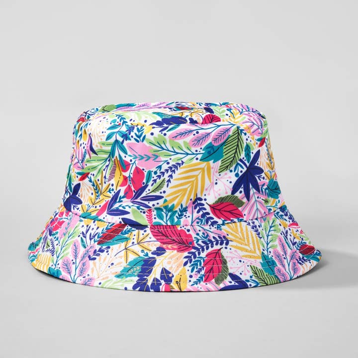 FLORAL TROPICAL BUCKET HAT for wholesale by Girly