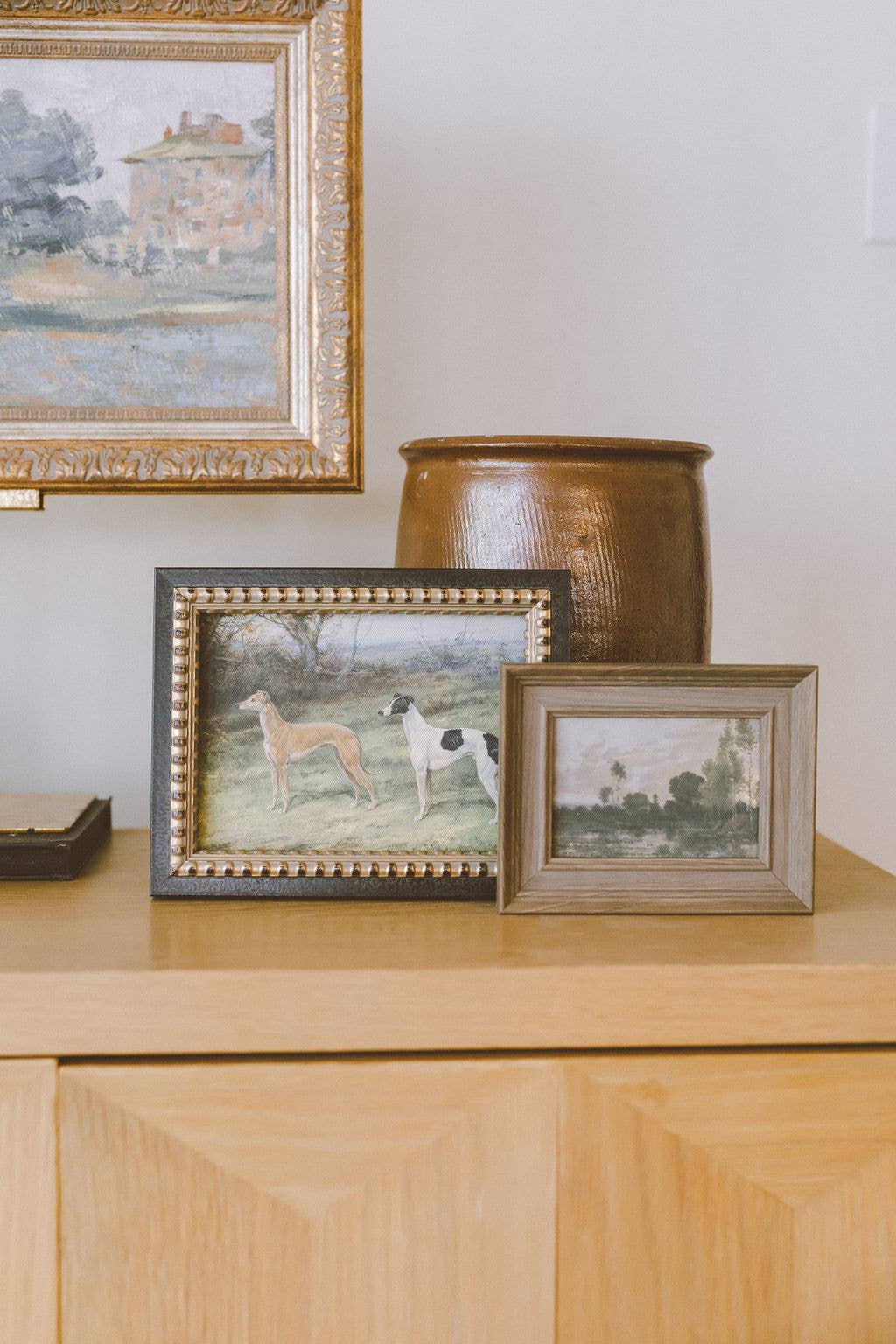 Petal Lane Home - Wholesale Art Print - Greyhound Whippet Dogs Framed Antique Art3