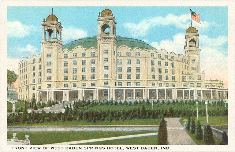 Found Image Press - Wholesale Postcard - Postcard IN-200 West Baden Springs Hotel0