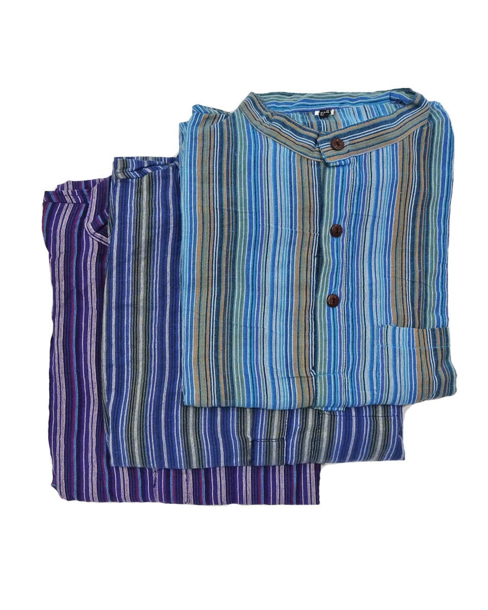 Zig Zag Asian Collection - Wholesale Button Down Shirt - Men's - Striped Cotton Kurta7