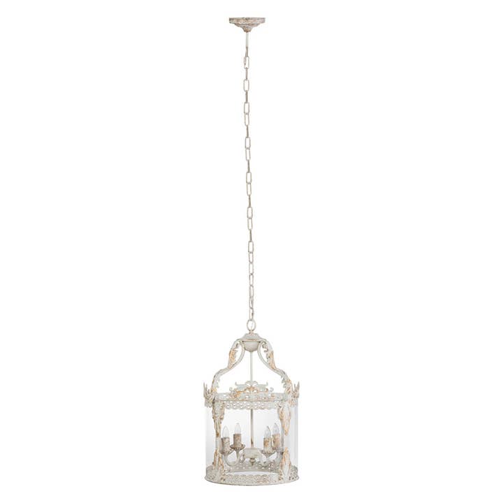 D14x23" Vintage Ivory Lantern Chandelier for wholesale by A&B Home Group Inc.