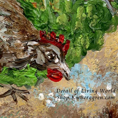 Katie m. Berggren art & design, LLC - Wholesale Art Print - Kids & Baby - Living World - Little Girl & Chickens Art Print3