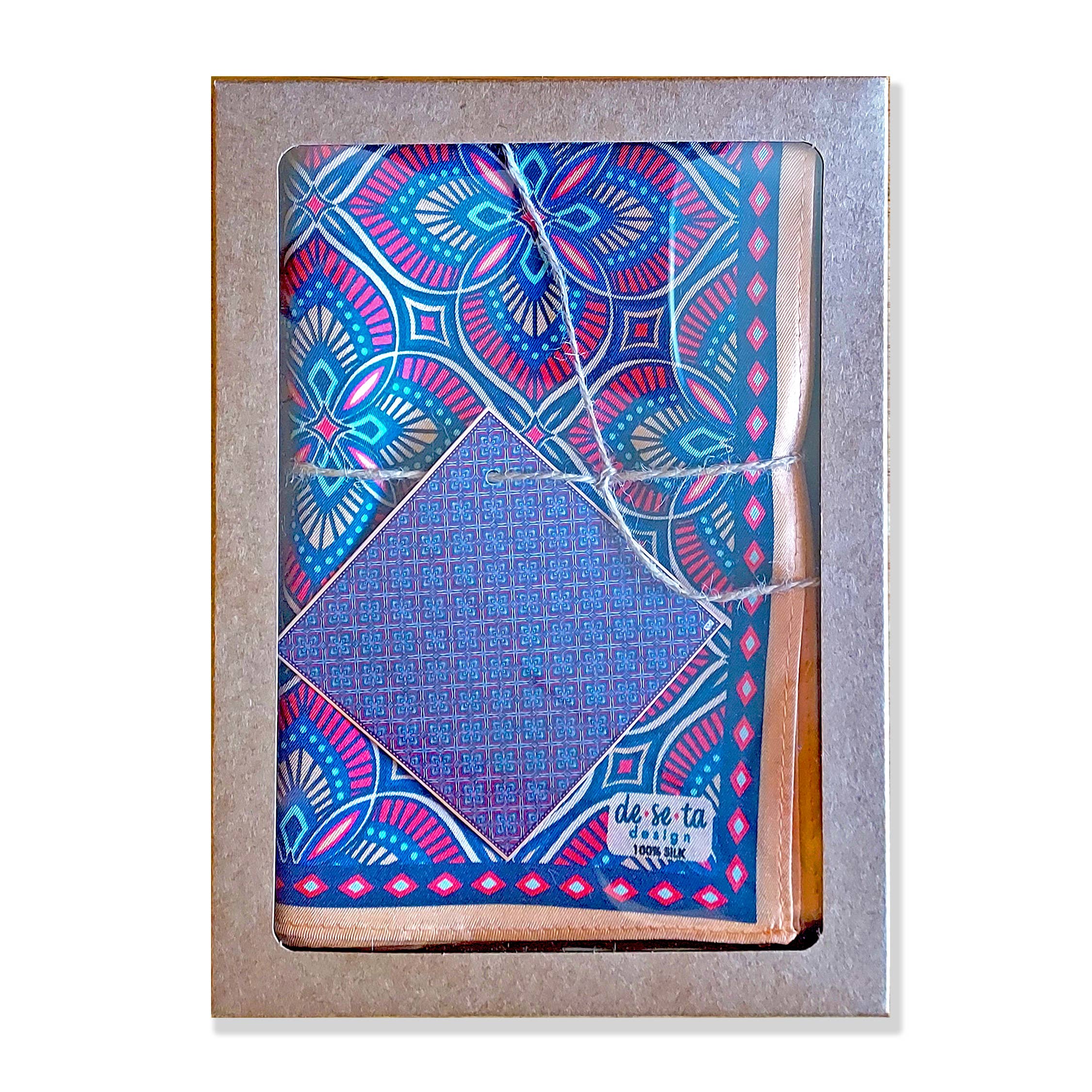 Deseta Design - Wholesale Scarf - Women's - Quatrefoil Meskel (Cross) Ethiopian Pattern Silk Scarf3
