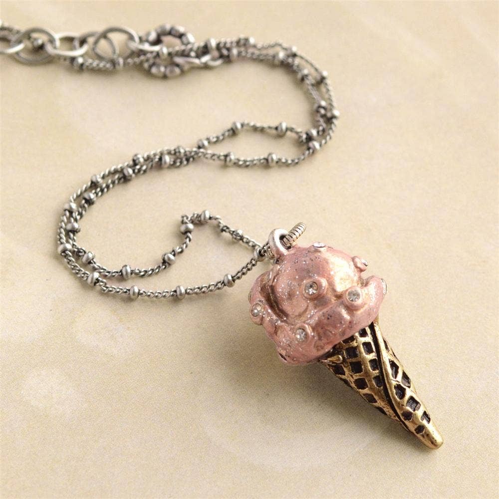 Sweet Romance Jewelry – wholesale Pendant/charm necklace – Ice Cream Pendant Necklaces OL_N1457