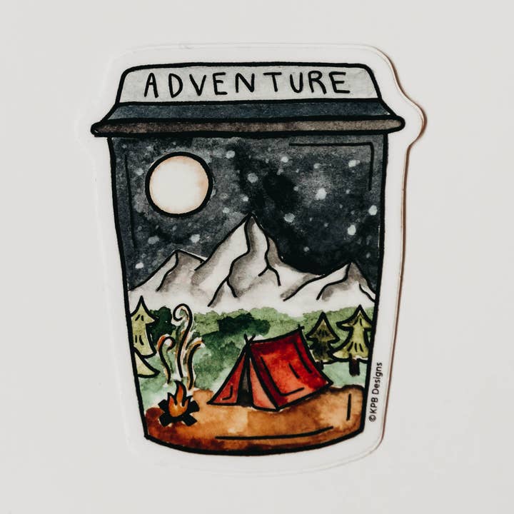 Autocollant en vinyle Adventure Cup pour la vente par Sticker Girl