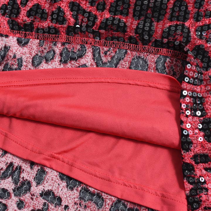 HIDDENBRAND - Wholesale Skirt - Women's - Stretch maxi party sequin leopard skirt13