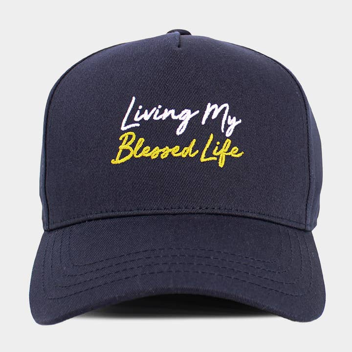 Sensibling Corp. - Wholesale Baseball Cap - Women's - LIVING MY BLESSED LIFE Embroidered Baseball Cap3
