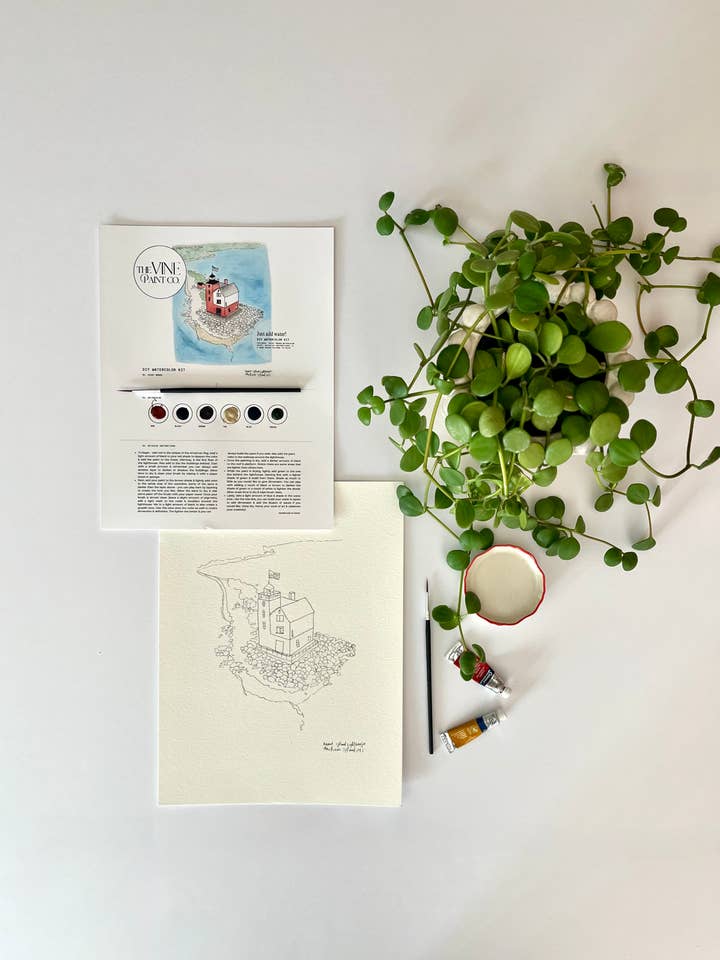 Kit Fai da Te Faro di Mackinac Island - Faro del Michigan per la vendita all'ingrosso da parte di The Vine Paint Co