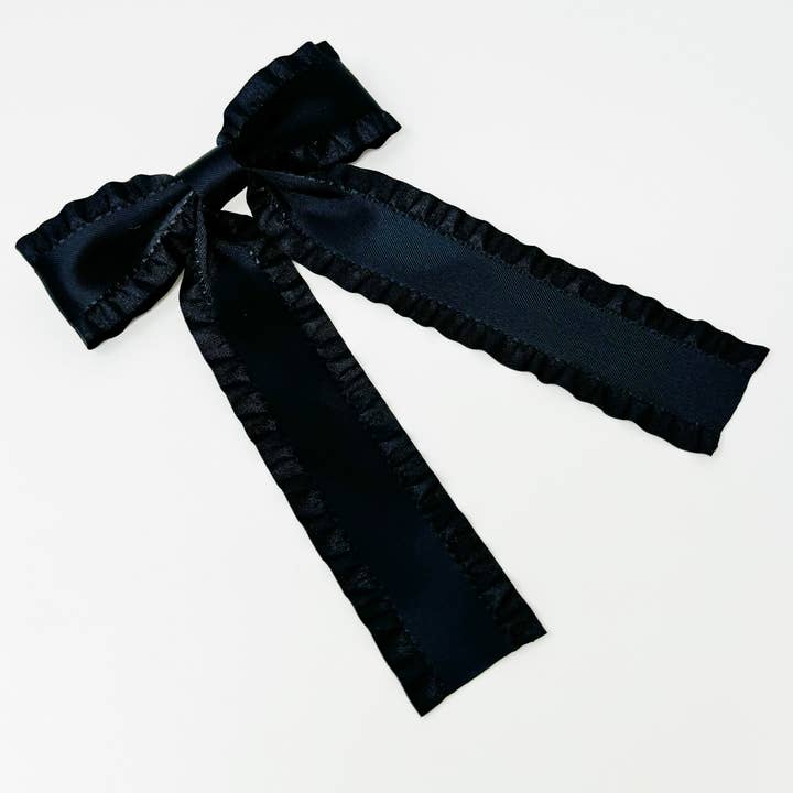 Ellison+Young - Wholesale Hair Clip - Women's - Love Game Frill Bow Hair Clip2