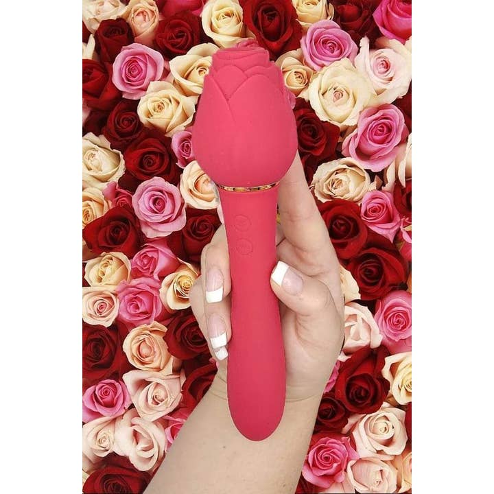 It's the BOMB® - Wholesale Sex Toy - 12 Rose Vibrator 'SUCKLE ROSE® Sucking Bud, Vibrating Stem0