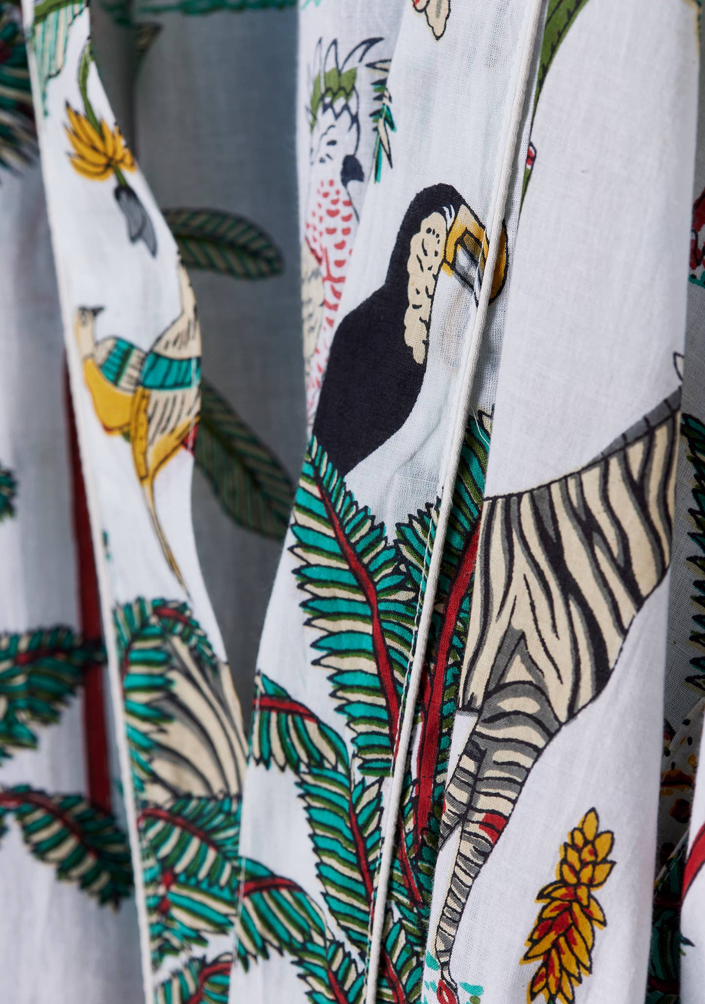 Namaste - Wholesale Robe - Women's - Jungle Print Dressing Gown - White2