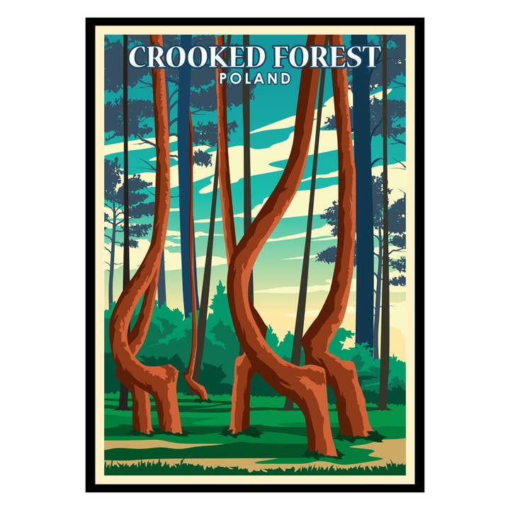 Affiche de la forêt tordue pour la vente par Places of Art
