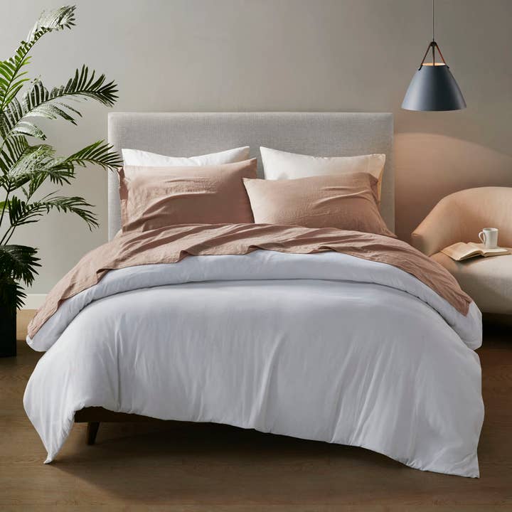 Olliix - Wholesale Sheet Set - Linen Cotton Blend Sheet Set, Warm Taupe