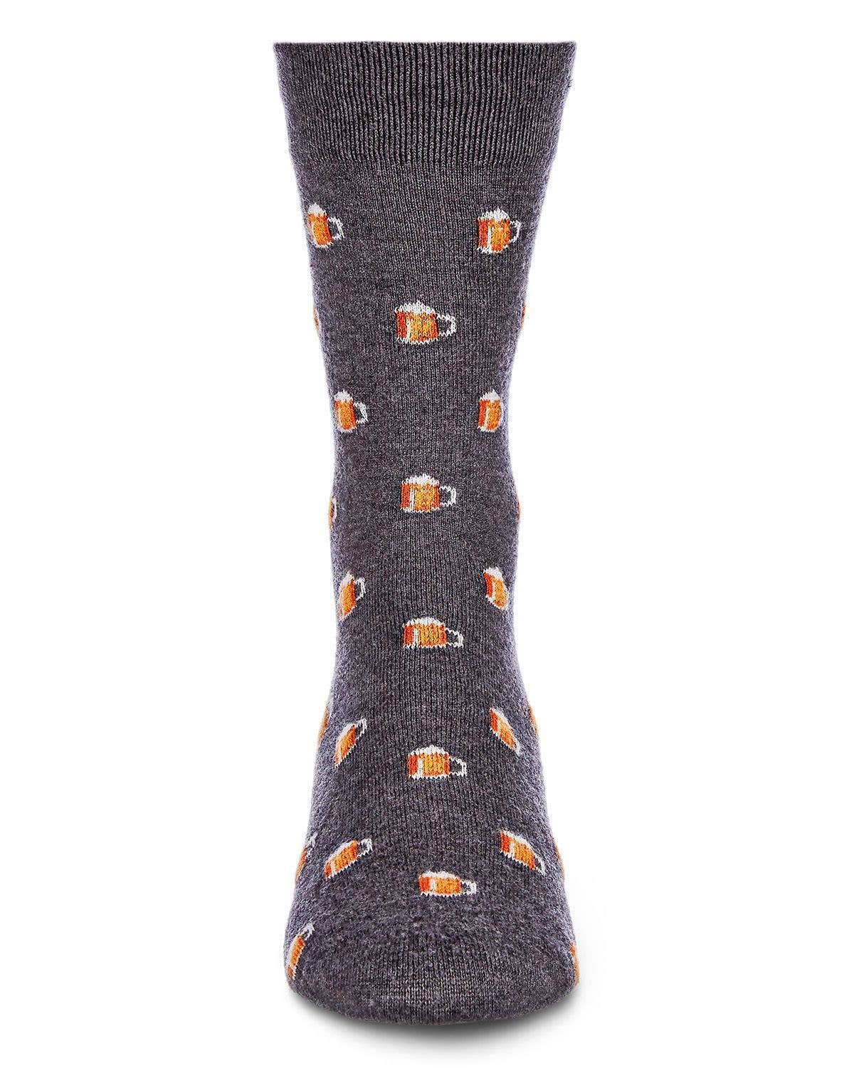 Brezo Gris Oscuro Beer Mugs Cashmere Blend Calcetines para hombre de venta al por mayor en Faire1