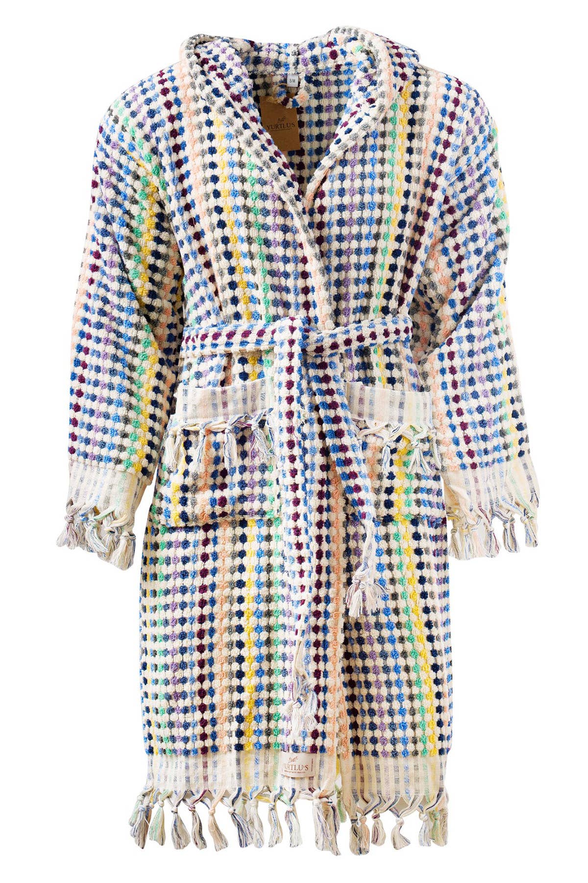YURTLUS - Wholesale Robe - Women's - Unique 100% Cotton Pockets Bathrobe, Bubble Handwoven Robe6