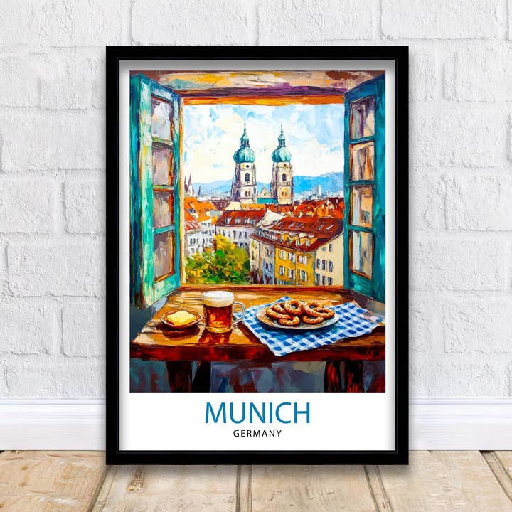 Munich Travel Poster for wholesale by InkNPrintz