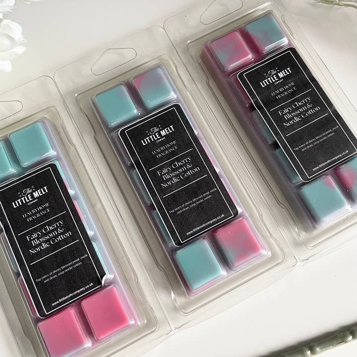 Fairy Cherry Blossom and Nordic Cotton Wax Melt Snap Bar for wholesale by The Little Melt Company