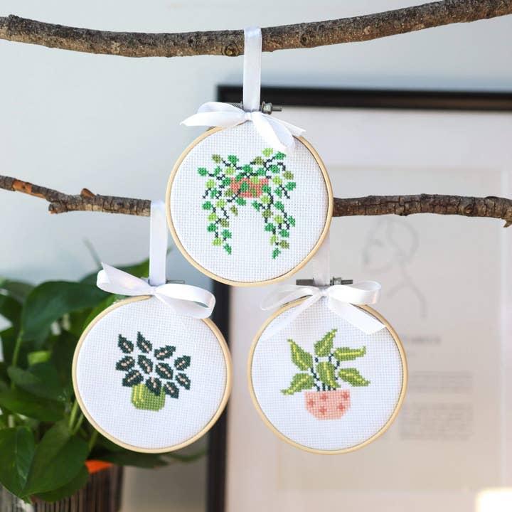 Craft Club - Wholesale Embroidery/cross-stitch supplies - POT PLANT MINIS - Cross Stitch Kit4