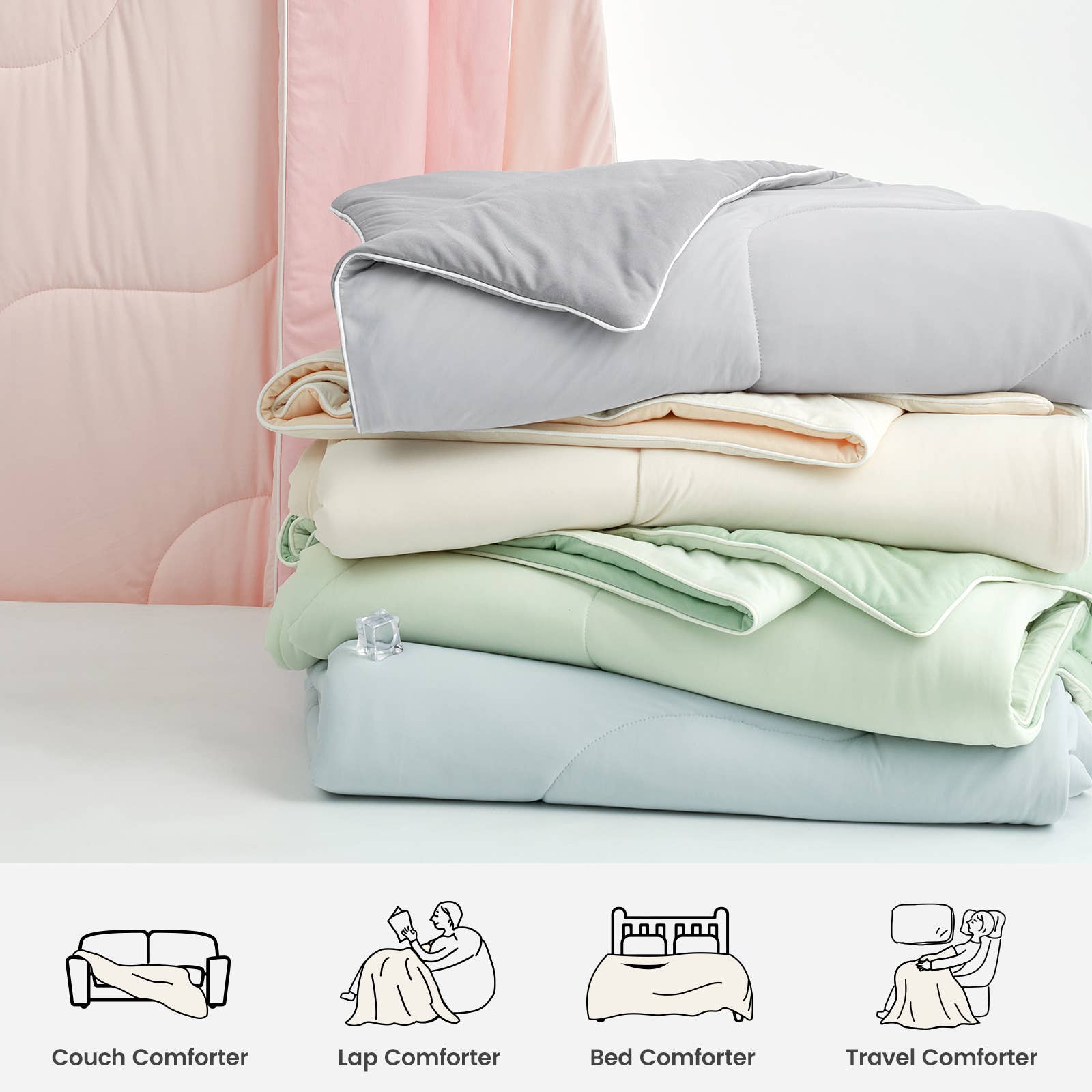 DreamValley - Wholesale Down Comforter - CB Reversible Breathable Lightweight Comforter4