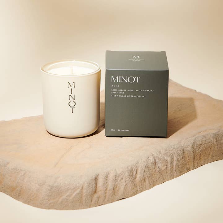 Minot - Vente Bougie en bocal - Crépuscule - Bougie de luxe en soja non toxique, 12 oz.0