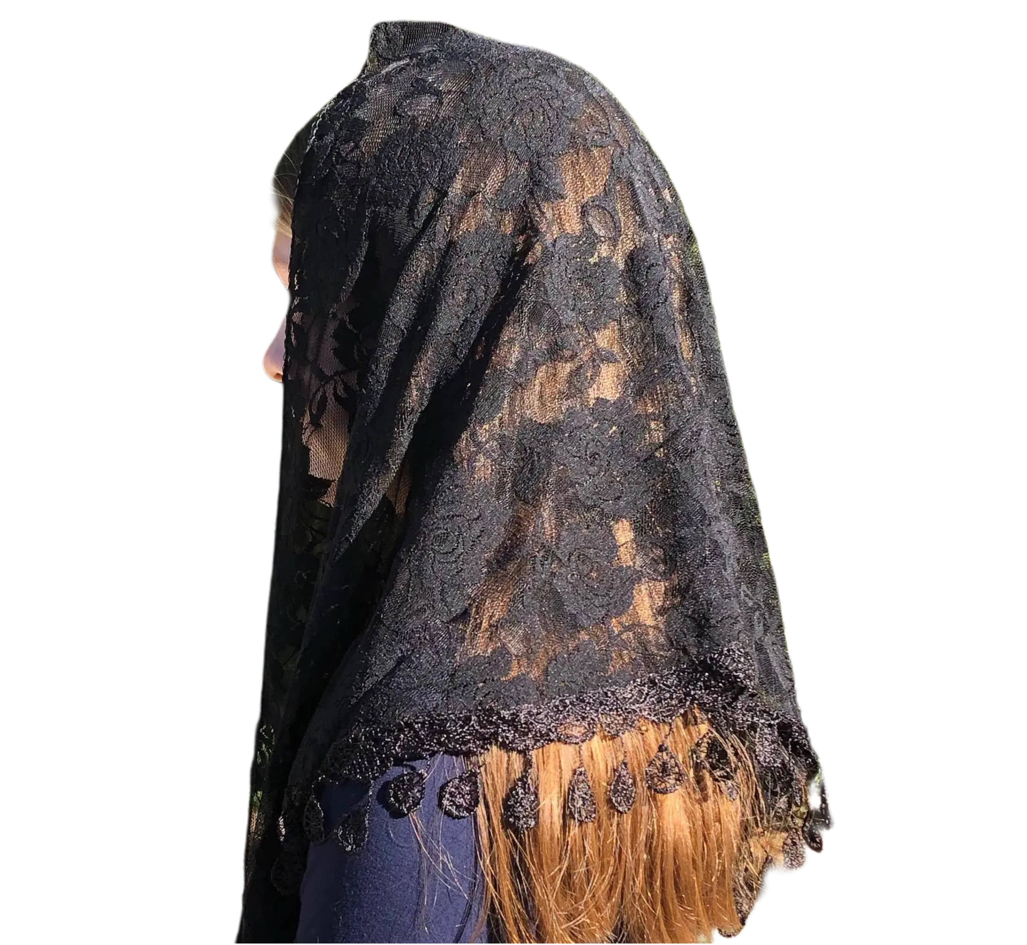 Oremus Mercy – Engroshandel Slør - Dame – Slør ~ St. Claire af Assisi - SORT1