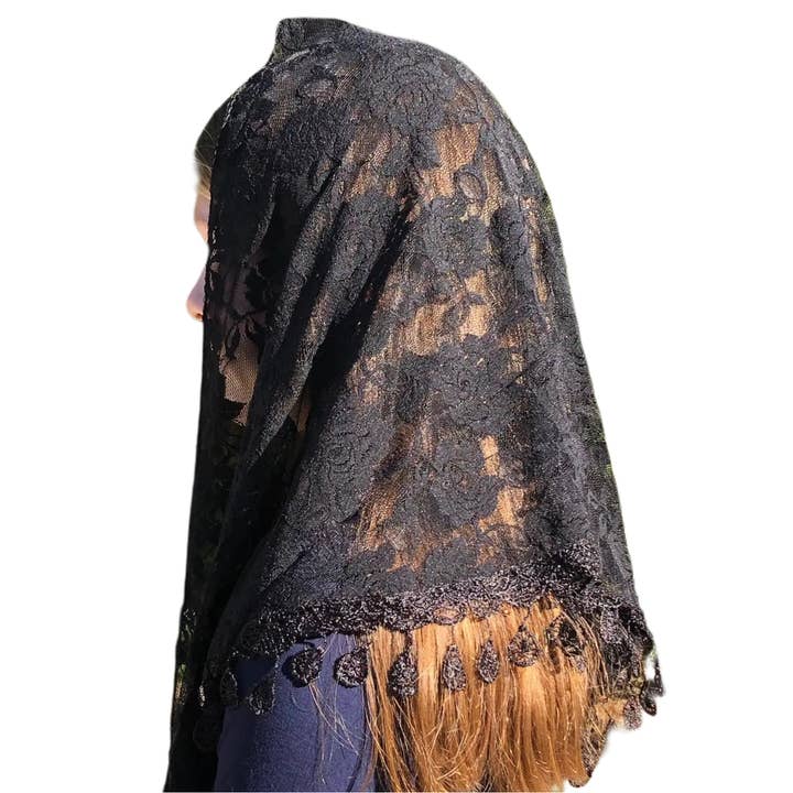 Oremus Mercy – wholesale Veil – Women’s – Veil ~ St. Claire of Assisi - BLACK1