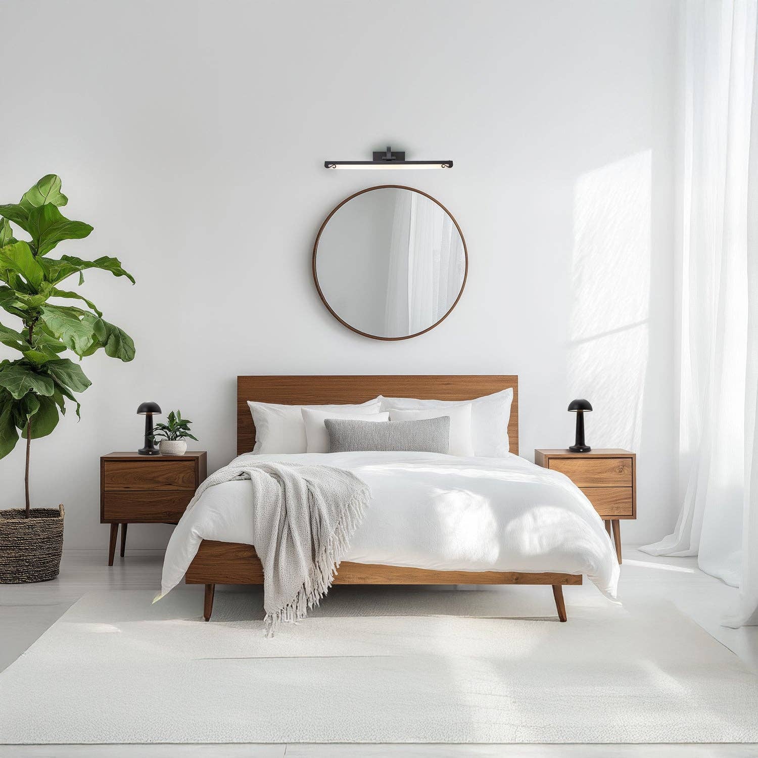 Happy Homewares – wholesale Accent/desk lamp – Black Patterned Wireless Rechargeable LED Touch Dimmable Picture Light5