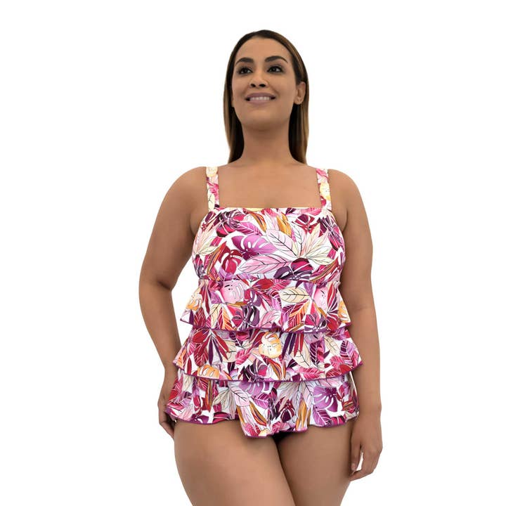 Plus- Fit 4 Ur Tummy Kapalua MASTECTOMY 3 Tier Bandeau Top for wholesale by Fit 4U