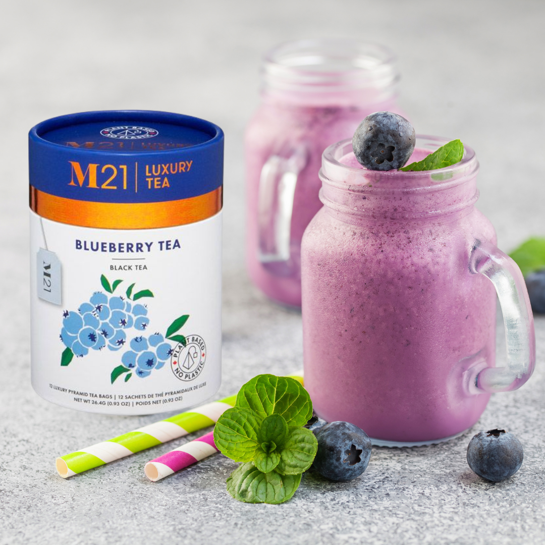 Tega Organic Tea – Cabaz alimentar por atacado – Saquetas de Chá Preto de Luxo com Mirtilo | Canadiano | 12 Saquetas de Chá2