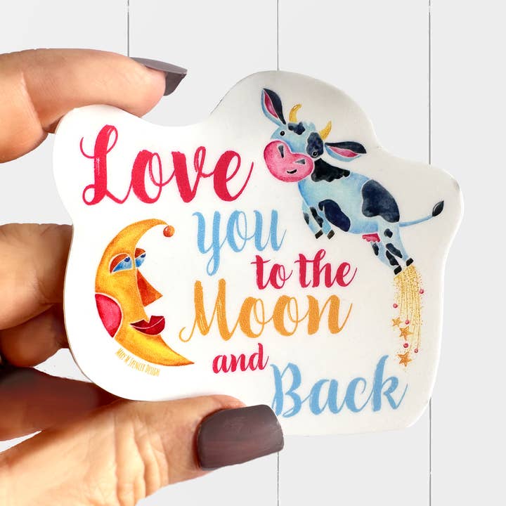 Love you to the Moon and Back Vinyl Sticker
for wholesale by Mary M Spencer Design